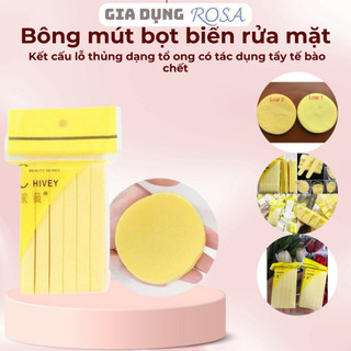 Bông mút rửa mặt bọt biển - Miếng mút rửa mặt bọt biển siêu mềm mịn AT207