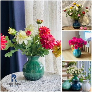 Bình hoa gốm sứ bát tràng - bình hoa quả lựu