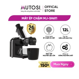 Máy ép chậm, Máy ép trái cây Mutosi MJ-SH611, Ép chậm không sinh nhệt, bảo toàn 90% hàm lượng vitamin, Bảo hành 24 tháng