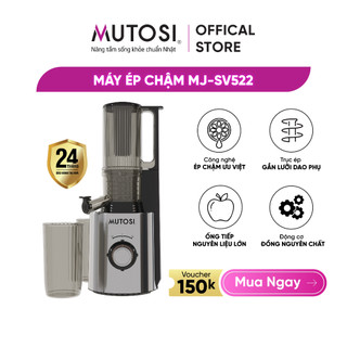 Máy ép chậm, Máy ép trái cây Mutosi MJ-SV522, Lưới ép thiết kế chuyên biệt - Ép kiệt bã, Bảo hành 24 tháng