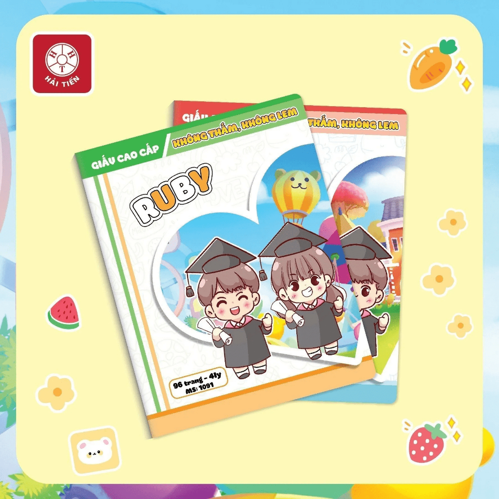 Tập Vở Ruby 96 Trang 5 Ô Ly 158x205mm Dày 100 Gsm  Hải Tiến - Camshop