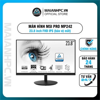 Màn hình msi pro mp242 (23.8inch/fhd/ips/75hz/5ms/250nits/hdmi+dsub+audio) (bh 24 tháng)