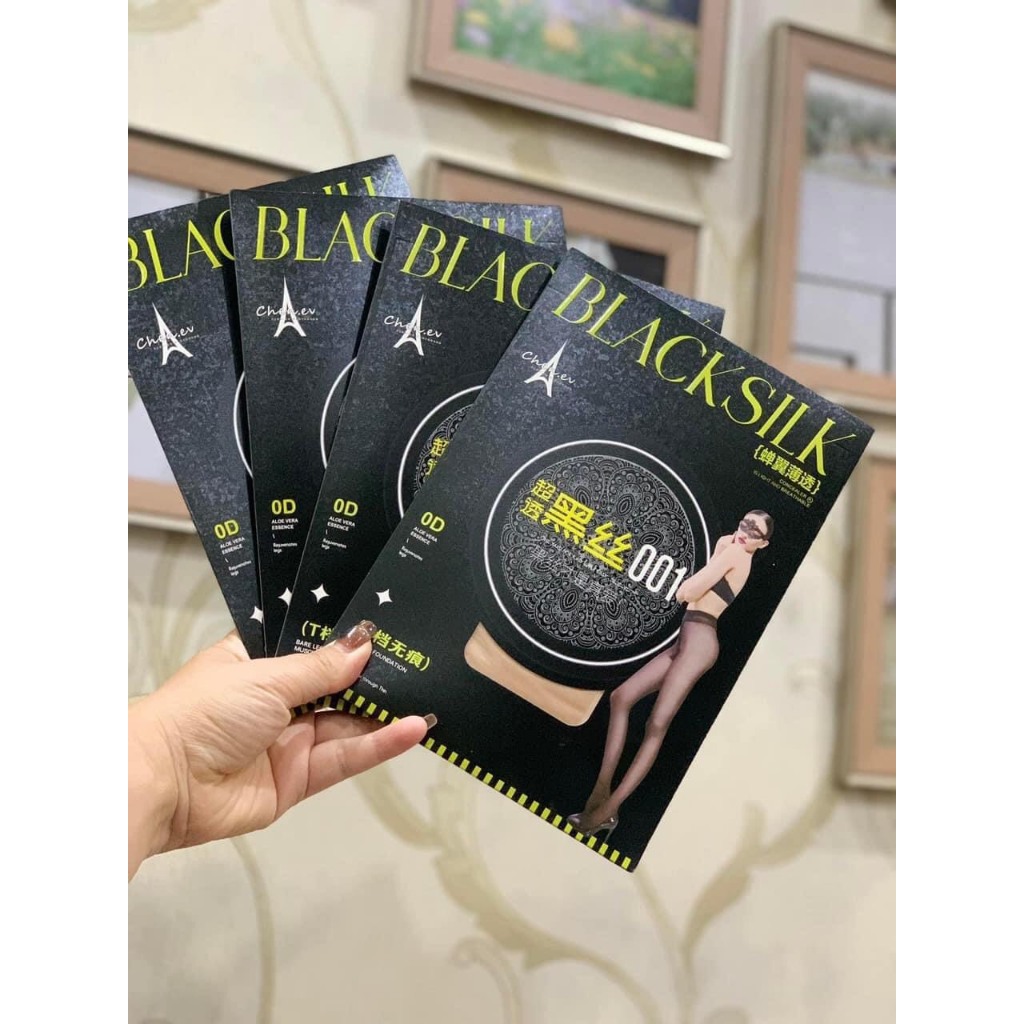 Quần Tất Tàng Hình BLACKSILK Loại 1 Trong Vắt Không Đường Gân Đường Viền Đũng Rách Tròn
