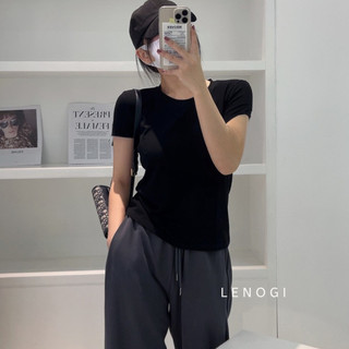 Áo thun nữ cộc tay form ôm body ❤️LENOGI❤️ áo phông babytee chất vải cotton thun tăm mềm, mát, co dãn nhiều