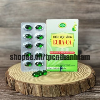 Viên xông thảo mộc, tinh dầu EURA CA tinh dầu bạc hà, hỗ trợ thông mũi, họng – Hộp 20 viên