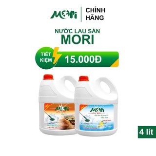 Nước Lau Sàn MORI Can 4L Hương Quế, Hương Sả Chanh Khử Mùi, Đuổi Côn Trùng MR006