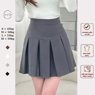 ( ảnh shop chụp ) Chân Váy tennis Xếp Ly to lưng cao dáng ngắn Spring 305/K45P0