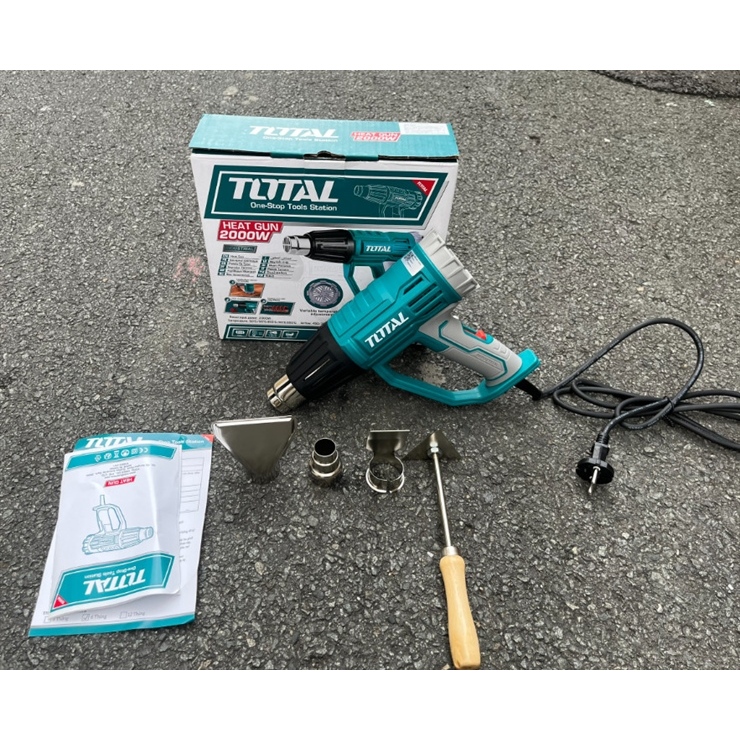 Máy thổi nhiệt Total TB20045 - 2000W, Điều chỉnh nhiệt độ từ 50°C đến 550°C, Có bảo vệ nhiệt