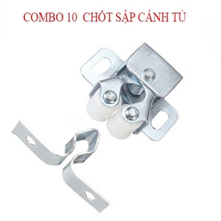 COMBO 10 cái chốt sập cánh tủ , kẹp cánh, hít cánh ,màu trắng