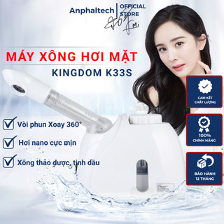 Máy Xông Hơi Mặt Kingdom K33S Cao Cấp, Xông Hơi Mặt Mũi Họng Thảo Dược, Tinh Dầu Mini Tại Nhà, Có Cần Cần Xông, Hơi Mạnh