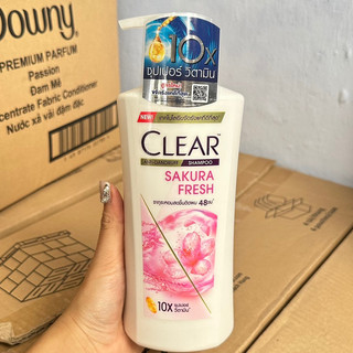Dầu Gội Clear Thái Lan Hương Hoa Anh Đào 400ml(mầu hồng)