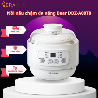 Nồi nấu chậm đa năng Bear DDZ-A08T8 Bảo hành 18 tháng