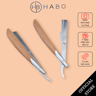 Dao cạo râu lưỡi lam, dao cạo lông mặt, bàn cạo râu, dao cạo mặt, dao cạo dâu có cán bằng gỗ