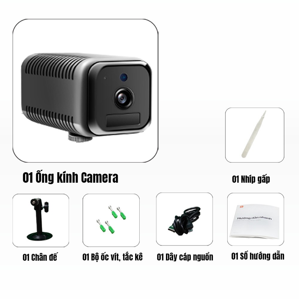 Camera 4G  DrCam HK-W5-4G dung lượng Pin 6200mAh trong nhà nhỏ gọn Full HD 1080p - Hàng chính hãng - Bảo hành 1 năm
