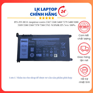 PIN ZIN DELL inspiron vostro 5567 5568 5468 7579 5480 3180 3189 3580 5368 7378 WDX0R ZIN New 100%