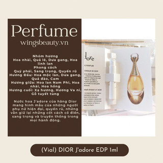 (Vial) DIOR - Nước hoa nữ J'adore 1ml