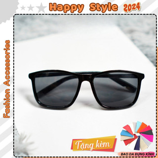 Kính mát thời trang Kính râm nam nữ Unisex V tây đen giúp bảo vệ mắt đi đường - Happy Style