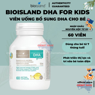 [Có App Check Auth] Bio Island DHA Kids  - Dầu cá DHA từ vi tảo Úc giúp bé thông minh phát triển não bộ từ 7 tháng tuổi