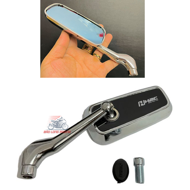 Kính chiếu hậu gương H2C vuông ĐÚC XIKEN gắn nhiều loaij xe máy Sirius Wave Dream Exciter Winner Son