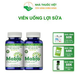 Mabio Lợi Sữa Dành Cho Các Mẹ Sau Sinh Bị Mất Sữa Ít Sữa Combo 2 Hộp Lợi