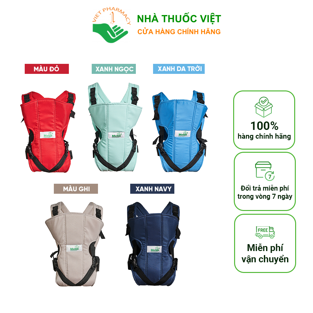 Địu Em Bé Mabio Địu Đa Năng Trợ Lực 4 Tư Thế Chuẩn Y Khoa Chất Liệu Siêu Bền Thoáng Mát An Toàn Nhà Thuốc Việt