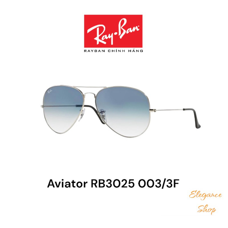 [Chính Hãng] Kính Mát RayBan Aviator RB3025 003/3F Blue Gradient chống tia UV, Kính Râm RayBan ELEGANCE Shop