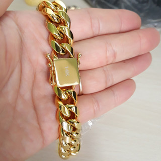 Dây chuyền nam  kiểu xích dẹp 14 mm, khóa hộp mạ 14k sang trọng, đẳng cấp T4 (Dài 60 cm)