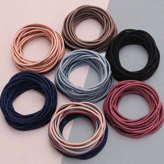 Set 100 thun cột tóc kèm túi zip
