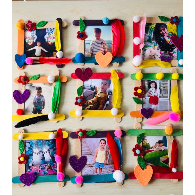 Set nguyên liệu làm Quà tặng 5 khung ảnh handmade, trang trí hoặc làm quà sinh tặng sinh nhât