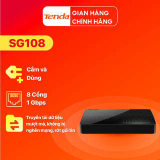 Bộ Chia Mạng Switch Để Bàn Tenda SG108 8 Cổng 10/100/1000Mbps - Hàng Chính Hãng