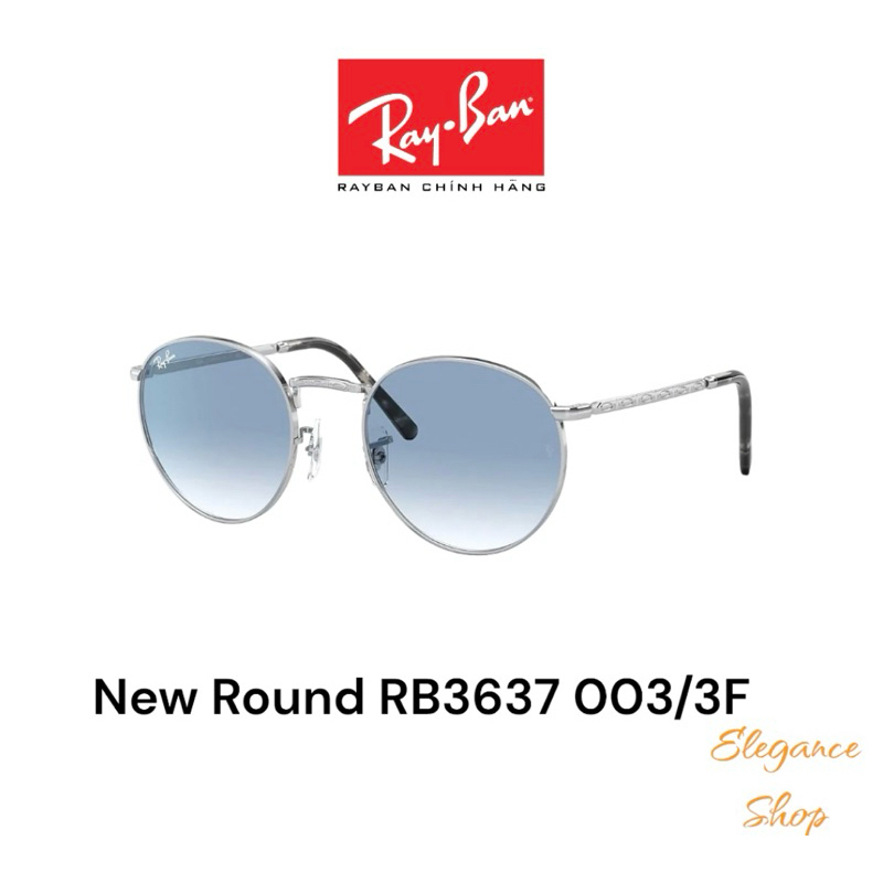 [Chính Hãng] Kính Mát RayBan New Round RB3637 003/3F Blue Gradient chống tia UV, Kính Râm RayBan ELEGANCE Shop