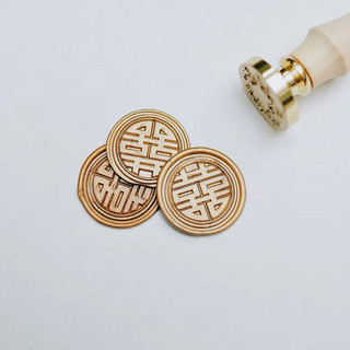 Dấu sáp đóng sẵn mẫu chữ hỉ cho thiệp mời, thiệp cưới
