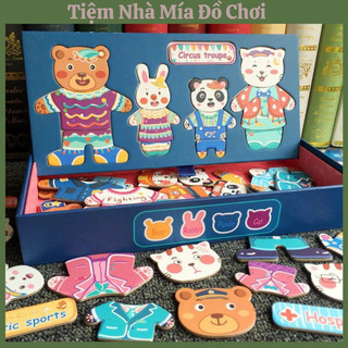 Đồ Chơi Ghép Hình Gia Đình Gấu Đa Chức Năng Cho Bé 3 4 5 6 Tuổi Phát Triển Trí Thông Minh