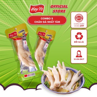 Combo 5 Chân Gà cay Hey Yo Nhất Tâm 40g ớt xanh hàng Việt Nam thơm ngon chất lượng