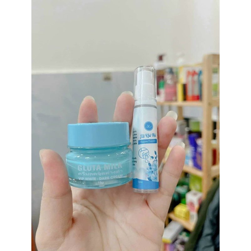 Kem Thâm Nách Gluta Milk Thái Lan Kem khử thâm nách các vùng da thâm sạm+Tặng Nước hoa