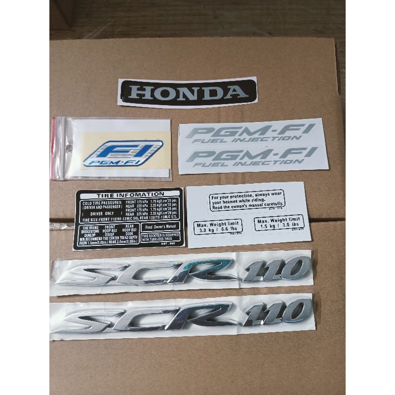 Trọn bộ tem nổi dán xe SCR new