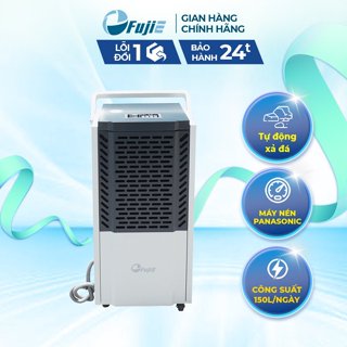 Máy hút ẩm công nghiệp FUJIE HM-150N Sử dụng máy nén - Công suất hút 150L/ ngày - Tự động xả tuyết