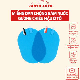 Bộ 2 Miếng Dán Chống Bám Nước Gương Chiếu Hậu Ô Tô - Miếng Dán Chống Mưa Kính Hậu Ô Tô