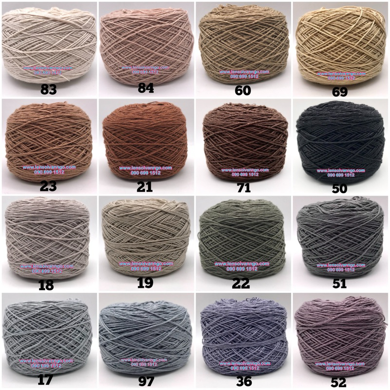 Combo 20 cuộn Sợi Cotton Việt Nam 1mm