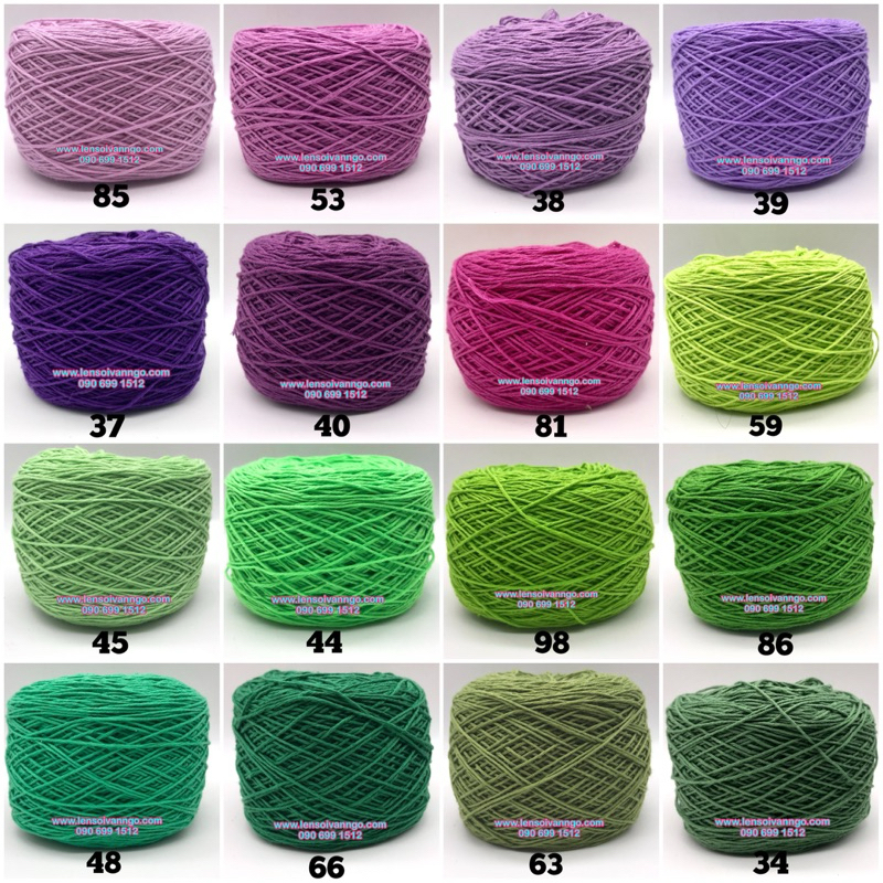 Combo 20 cuộn Sợi Cotton Việt Nam 1mm