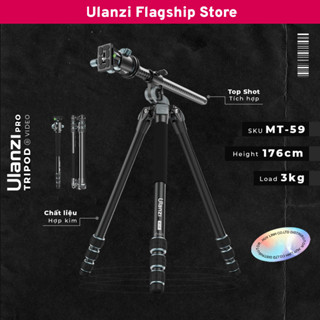 Ulanzi MT-59 Chân Máy Ảnh Cao Cấp Tripod Kiêm Monopod Cho Quay Chụp Top Shot Chính Hãng