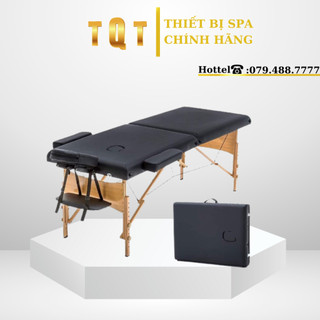 [ Giường Vali ] Giường vali chân gỗ siêu chắc chắn có thể điều chỉnh độ cao Giường Phun Xăm - Nối Mi - Massage Chân Gỗ