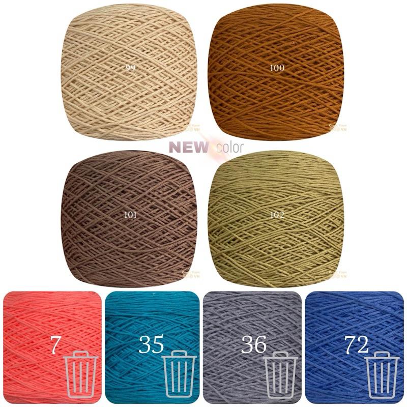 Combo 20 cuộn Sợi Cotton Việt Nam 1mm