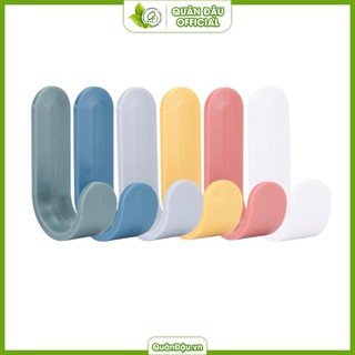 Móc dán tường treo đồ chữ J đa năng, tiện lợi - Quân Đậu