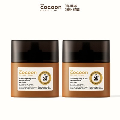 MINI SIZE - HÀNG TẶNG KHÔNG BÁN - Combo 2 Sữa chống nắng bí đao - Ráo mịn tự nhiên SPF 50+, UVA-PF 62.6 Cocooon 15ml