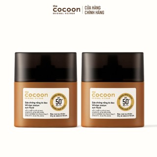 MINI SIZE - HÀNG TẶNG KHÔNG BÁN - Combo 2 Sữa chống nắng bí đao - Ráo mịn tự nhiên SPF 50+, UVA-PF 62.6 Cocooon 15ml