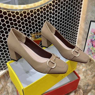 Giày búp bê cao gót 5Cm & 7Cm Giày nữ mũi vuông thanh lịch Xưởng Giày Pandor Mã Cao Gót 2D