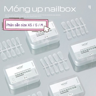 Móng up MOSR form hạt gạo, vuông ngắn, na tròn nhọn, thang phân sẵn size dành cho nailbox Hàng chính hãng