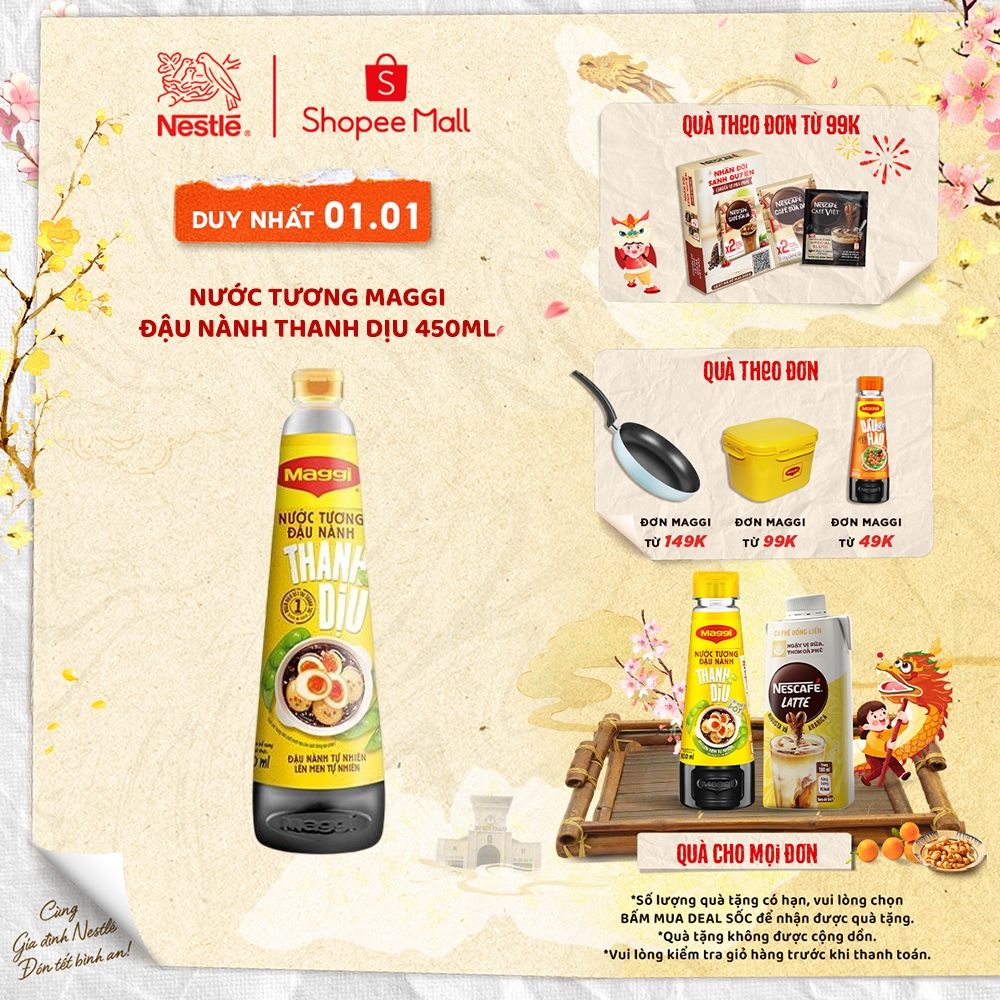 Nước tương MAGGI® đậu nành thanh dịu 450ml