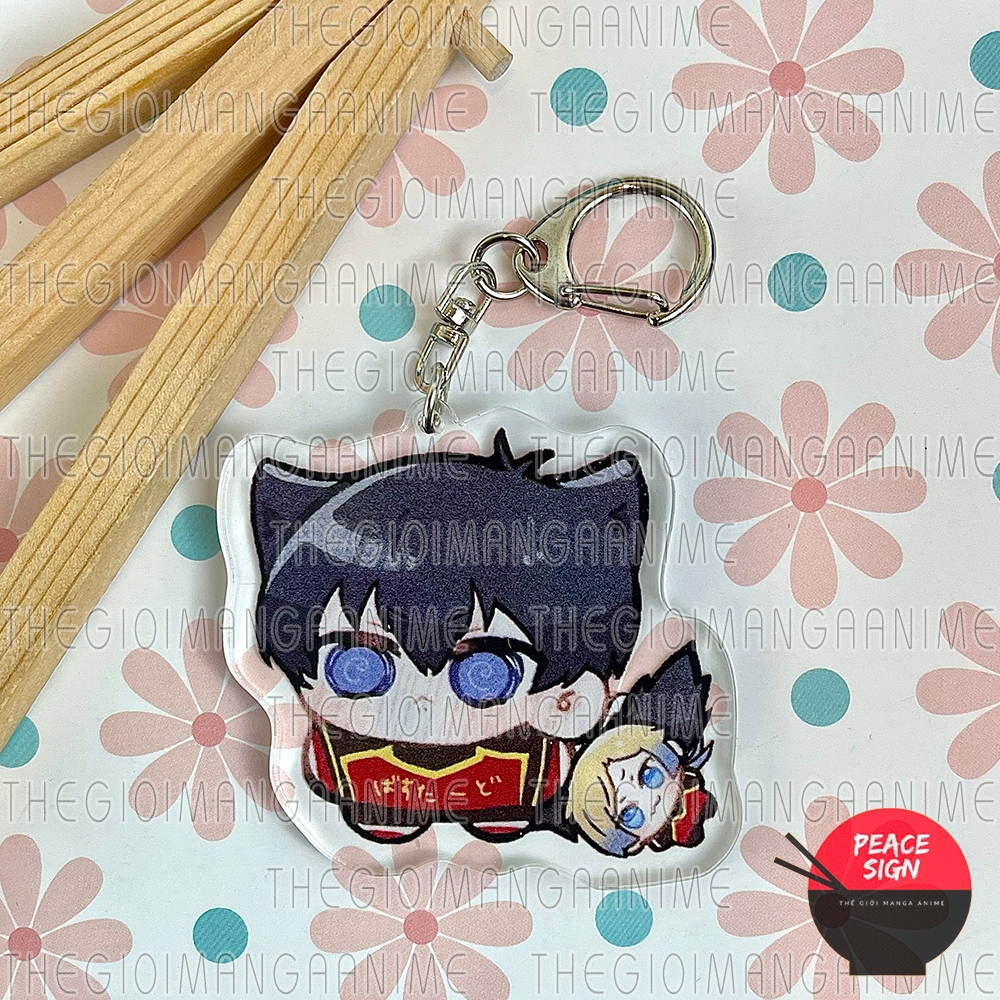 Móc khóa BLUE LOCK ver YOICHI KAISER in hình anime chibi mica acrylic phụ kiện dễ thương